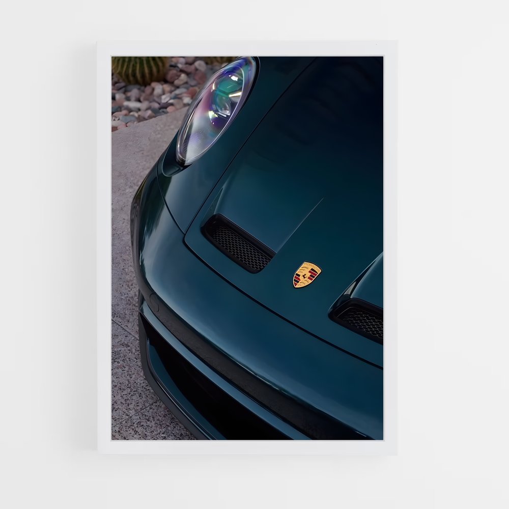 Poster Vert Émeraude 911 – affiche Porsche (vue 3)